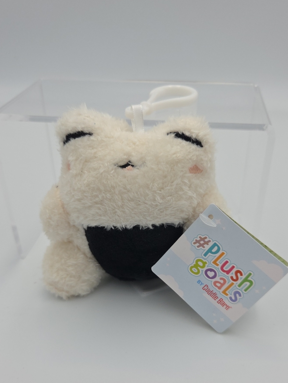 #PlushGoals Cuddly Cream Frog Rice Ball Wawa Keychain Plush